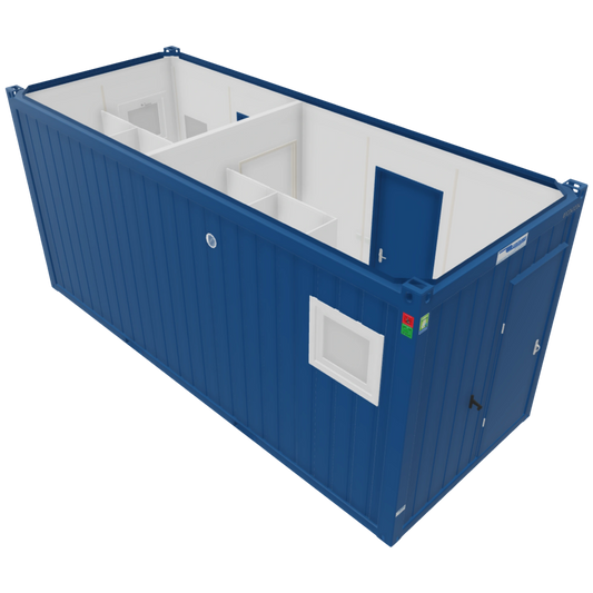 20' Sanitärcontainer Damen/Herren (WC-Container)
