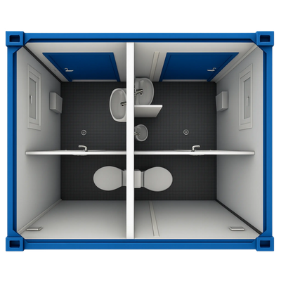 10' Sanitärcontainer Damen/Herren (WC-Container)