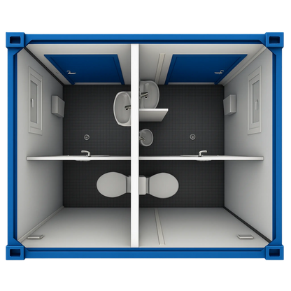 10' Sanitärcontainer Damen/Herren (WC-Container)