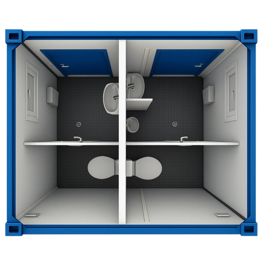 10' Sanitärcontainer Damen/Herren (WC-Container)