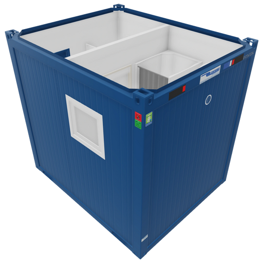 10' Sanitärcontainer Dusche (WC + Duschkabine)