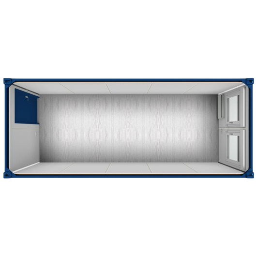 Draufsicht eines 20ft Bürocontainers