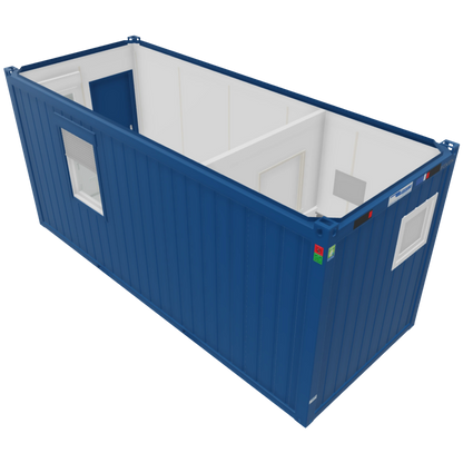 20' Bürocontainer mit Dusche & WC | Bauleitercontainer