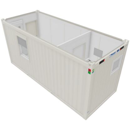 20' Bürocontainer mit Dusche & WC | Bauleitercontainer
