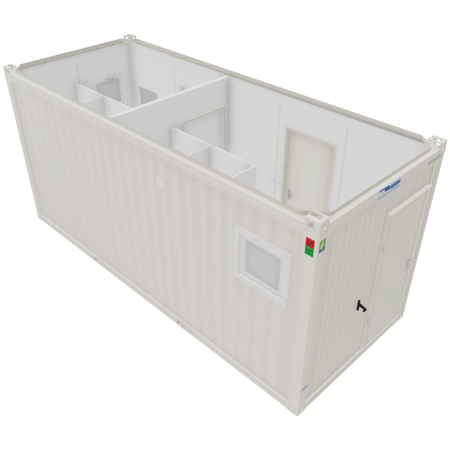 20' Sanitärcontainer Damen/Herren (WC-Container)