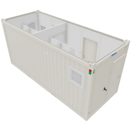 20' Sanitärcontainer Damen/Herren (WC-Container)