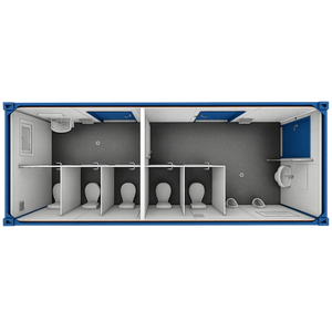 20' Sanitärcontainer Damen/Herren (WC-Container)