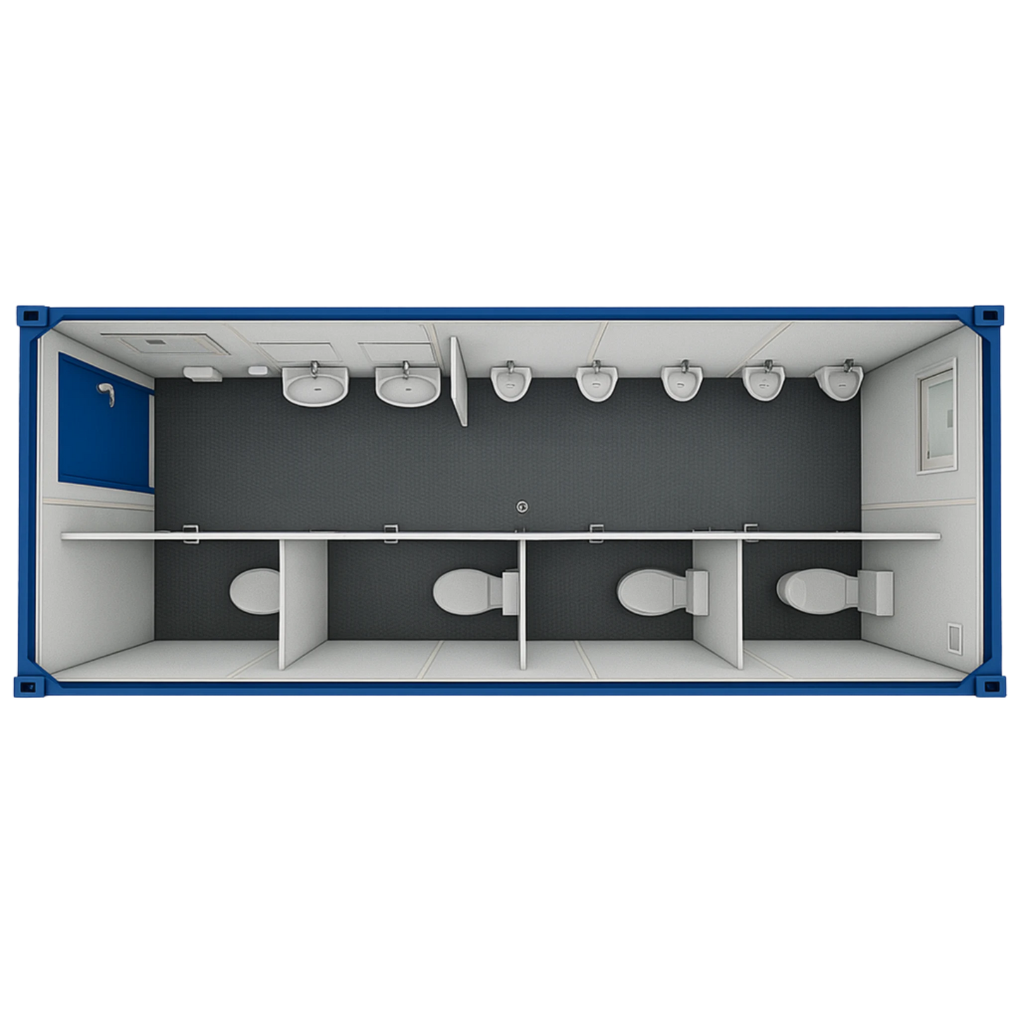 20' Sanitärcontainer Herren (WC-Container)