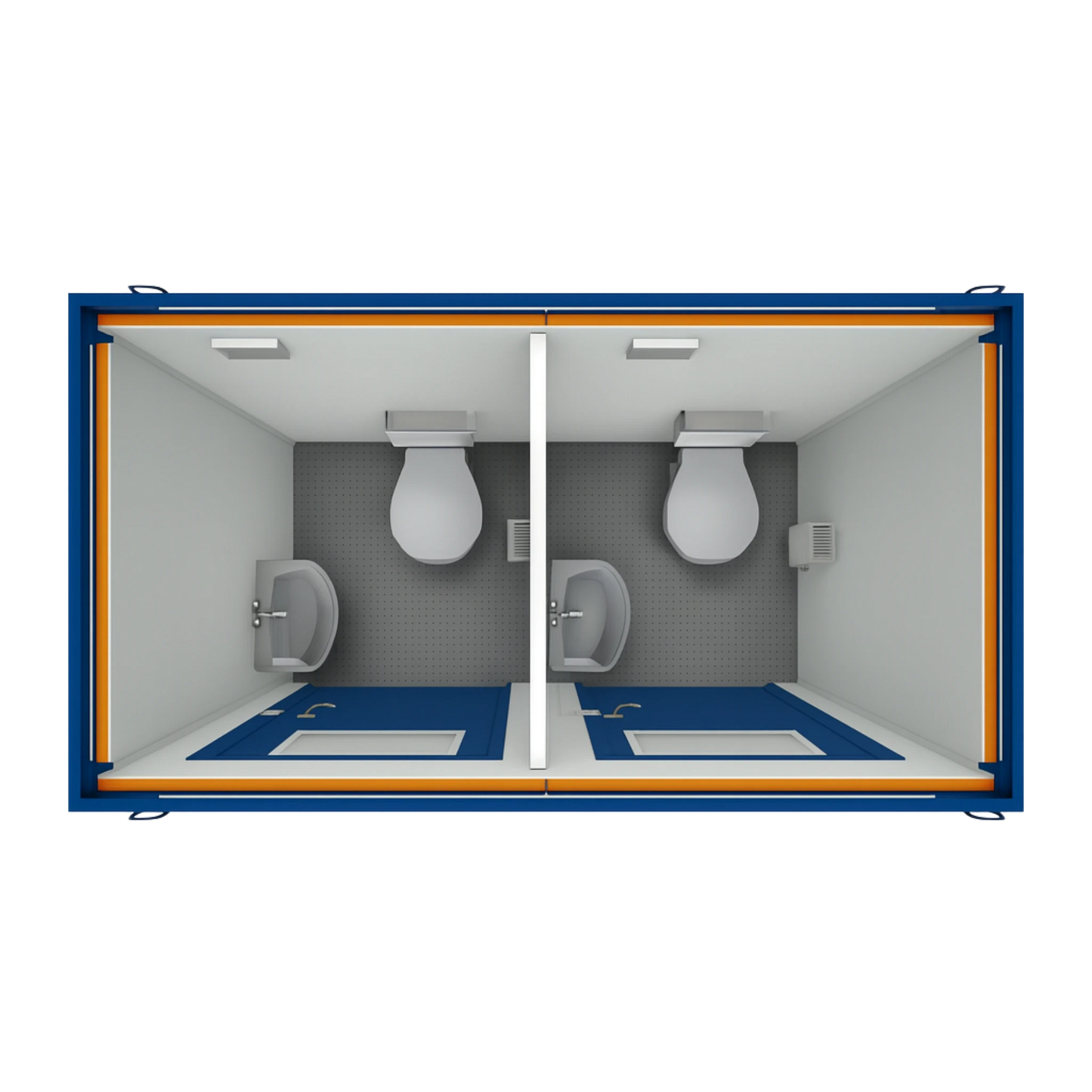 8' Duo WC-Box - Sanitärcontainer