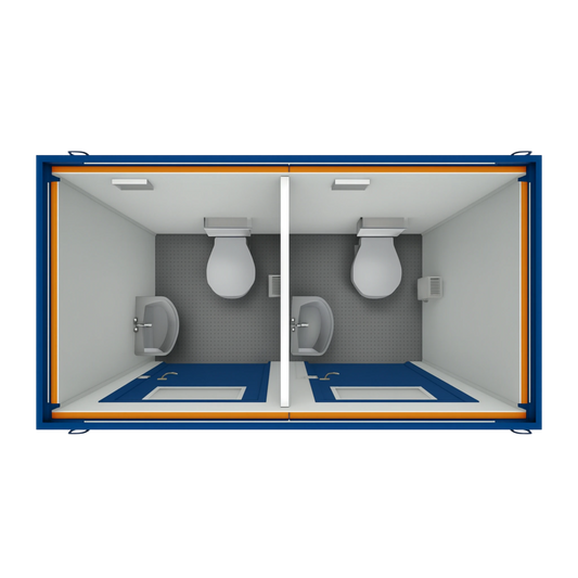 8' Duo WC-Box - Sanitärcontainer