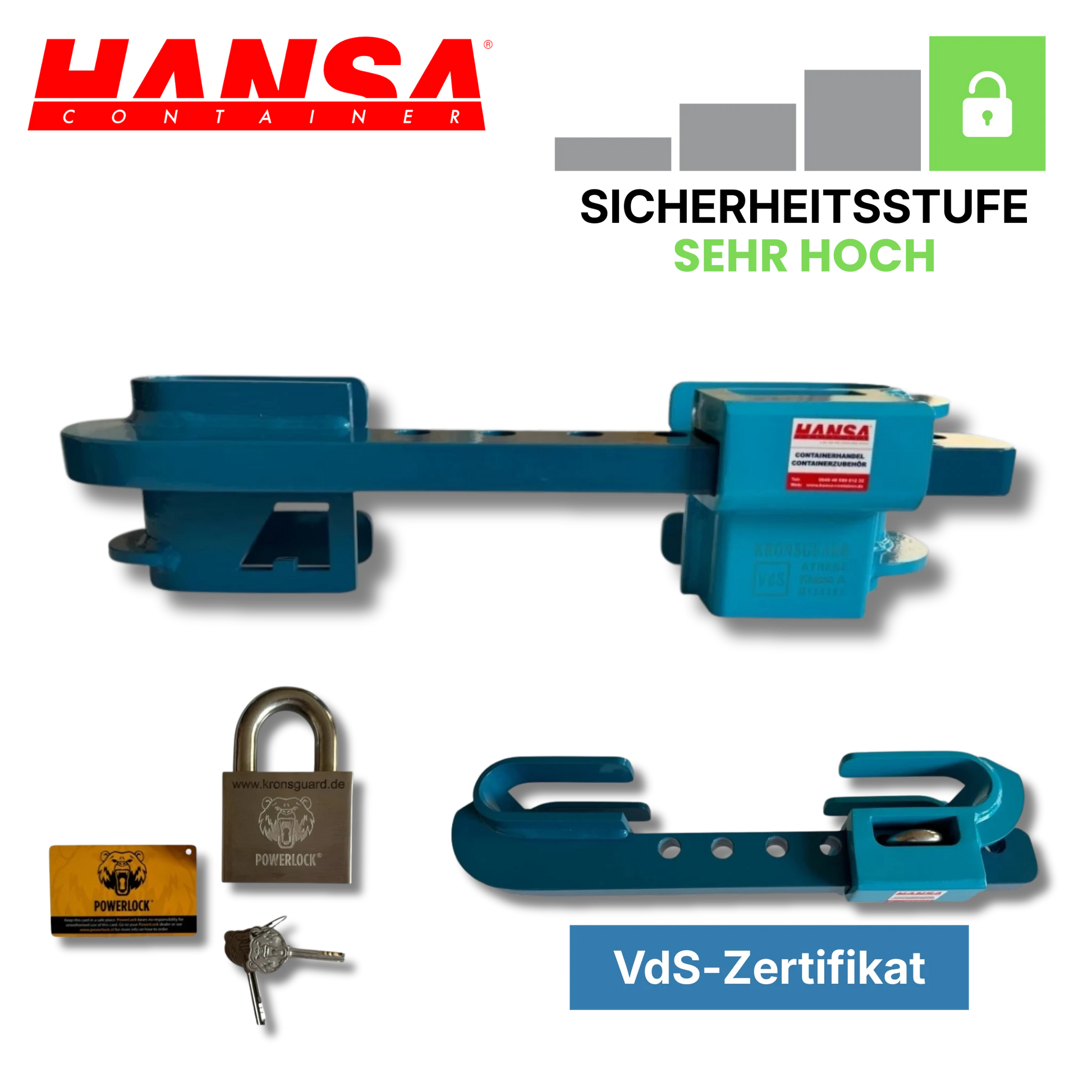 Übersicht des Container Sicherheitsschlosses ATHENE
